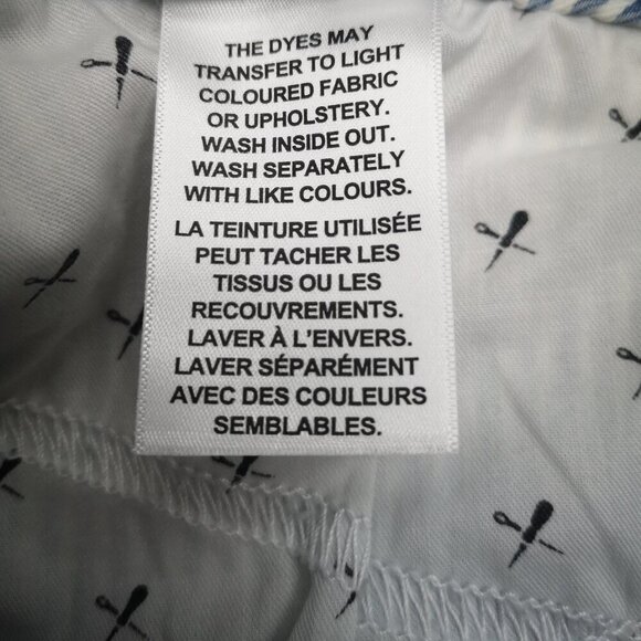 NWT Denver Hayes Hi Rise Skinny Crop Ladies Size 18 Blue & White Stripe Pants - Picture 11 of 14